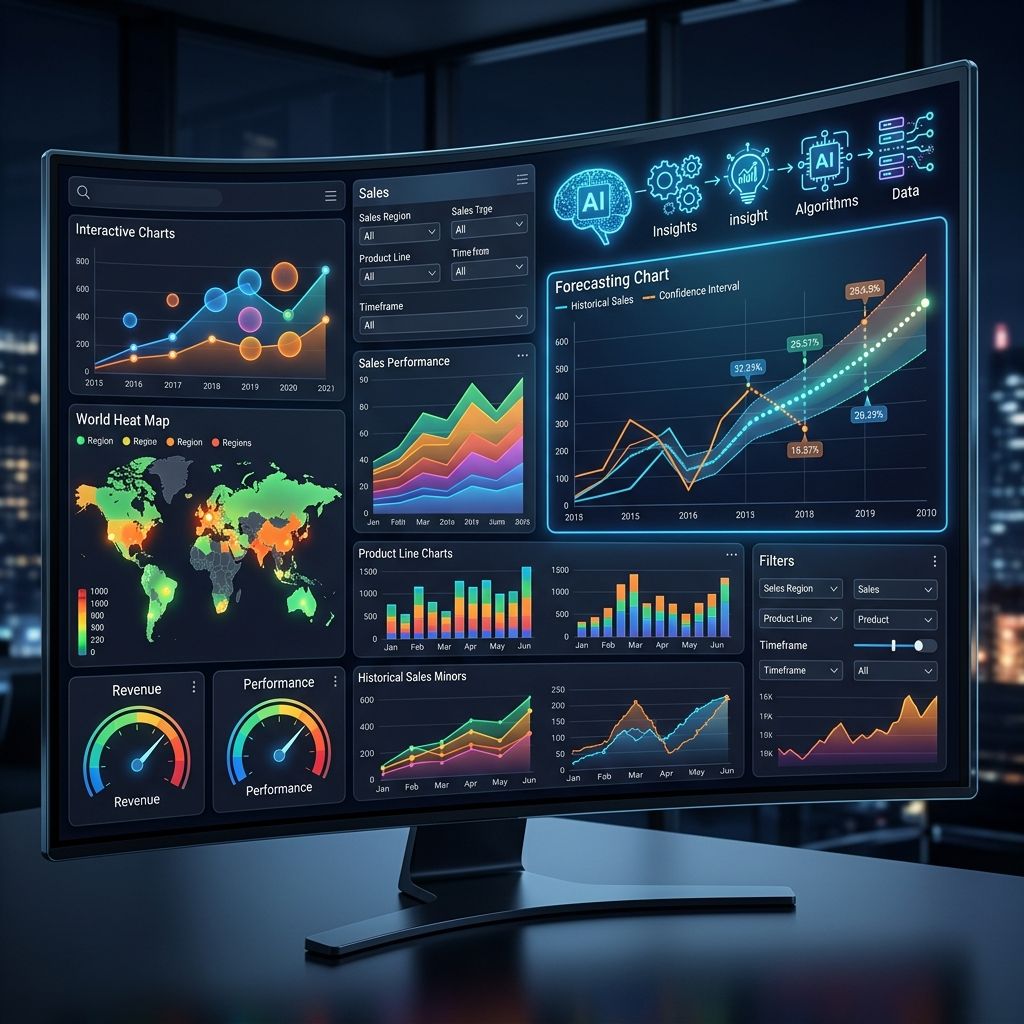 Power BI + IA: Visualización Predictiva y Dashboards Inteligentes